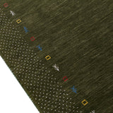 Tribal Border Design Hand Loomed Wool Area Rug