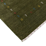 Tribal Border Design Hand Loomed Wool Area Rug