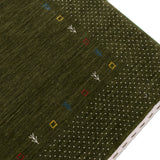 Tribal Border Design Hand Loomed Wool Area Rug