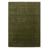 Tribal Border Design Hand Loomed Wool Area Rug