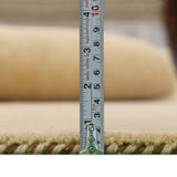 Tribal Border Ivory Design Hand Loomed Wool Area Rug