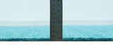 Trident Custom Made Solid Modern Blue Hand Tufted Wool Area Rug