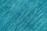 Trident Custom Made Solid Modern Blue Hand Tufted Wool Area Rug