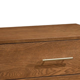 Tromso Mid-Century Modern 23" Walnut Nightstand with 2-Drawer and Round Tapered Legs-床头柜-Parc Decor