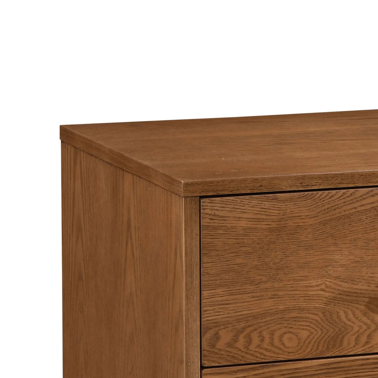 Tromso Mid-Century Modern 23" Walnut Nightstand with 2-Drawer and Round Tapered Legs-床头柜-Parc Decor