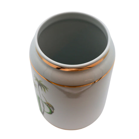 Tropical Palm & Monkey Ceramic Vase