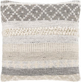 Truckee Neutral Textured Wool Throw Pillow-Throw Pillows-Parc Decor
