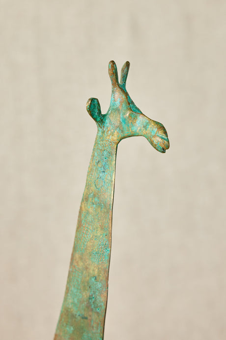 Tuareg Brass Giraffes Figurines-Décor Collection-Parc Decor