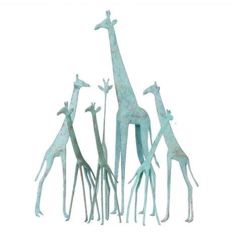 Tuareg Brass Giraffes Figurines-Décor Collection-Parc Decor