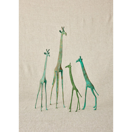 Tuareg Brass Giraffes Figurines-Décor Collection-Parc Decor