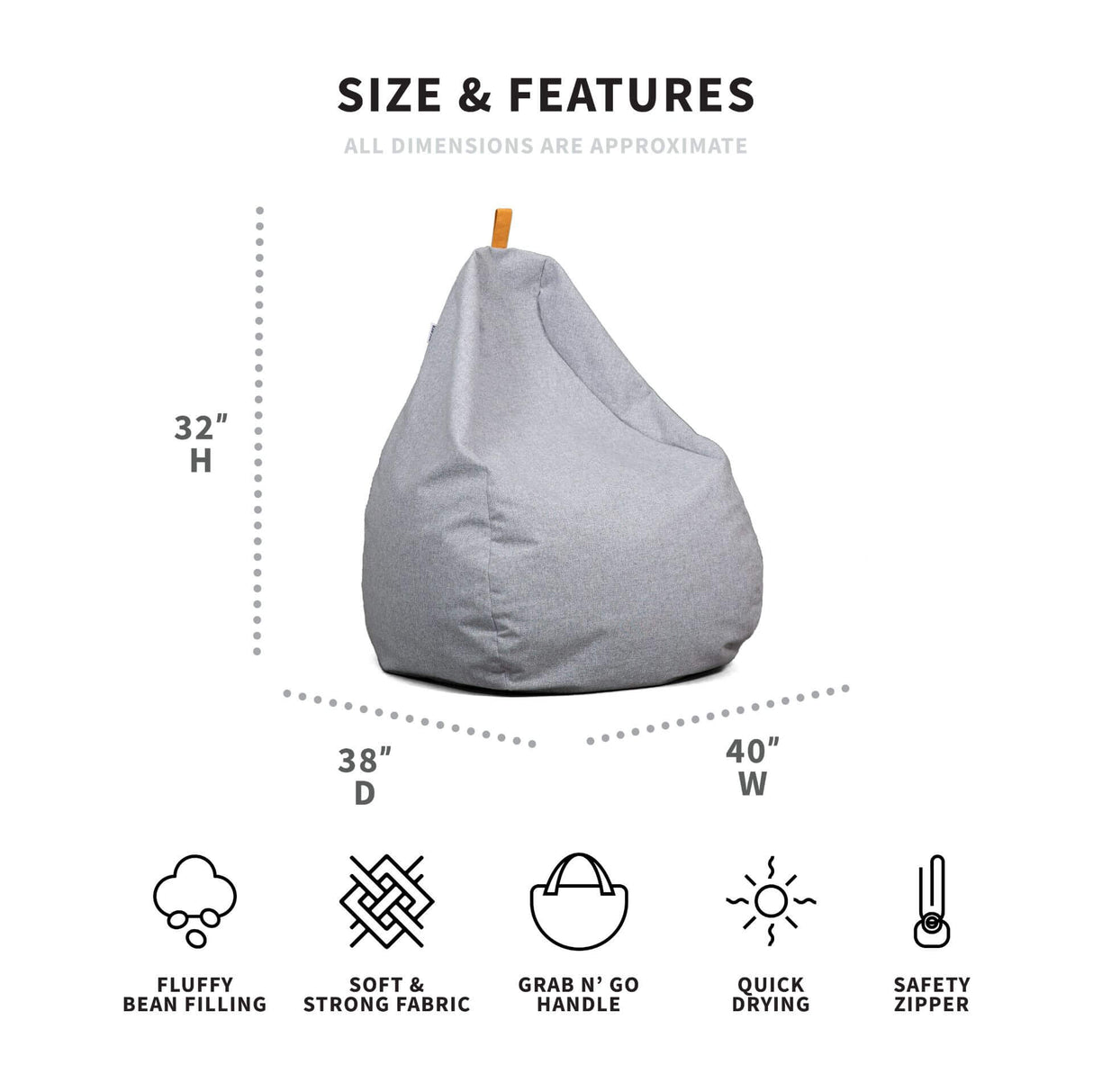 Tuft-bean filled-Parc Decor