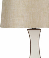 Tuka Tan Ceramic Table Lamp-Lighting-Parc Decor