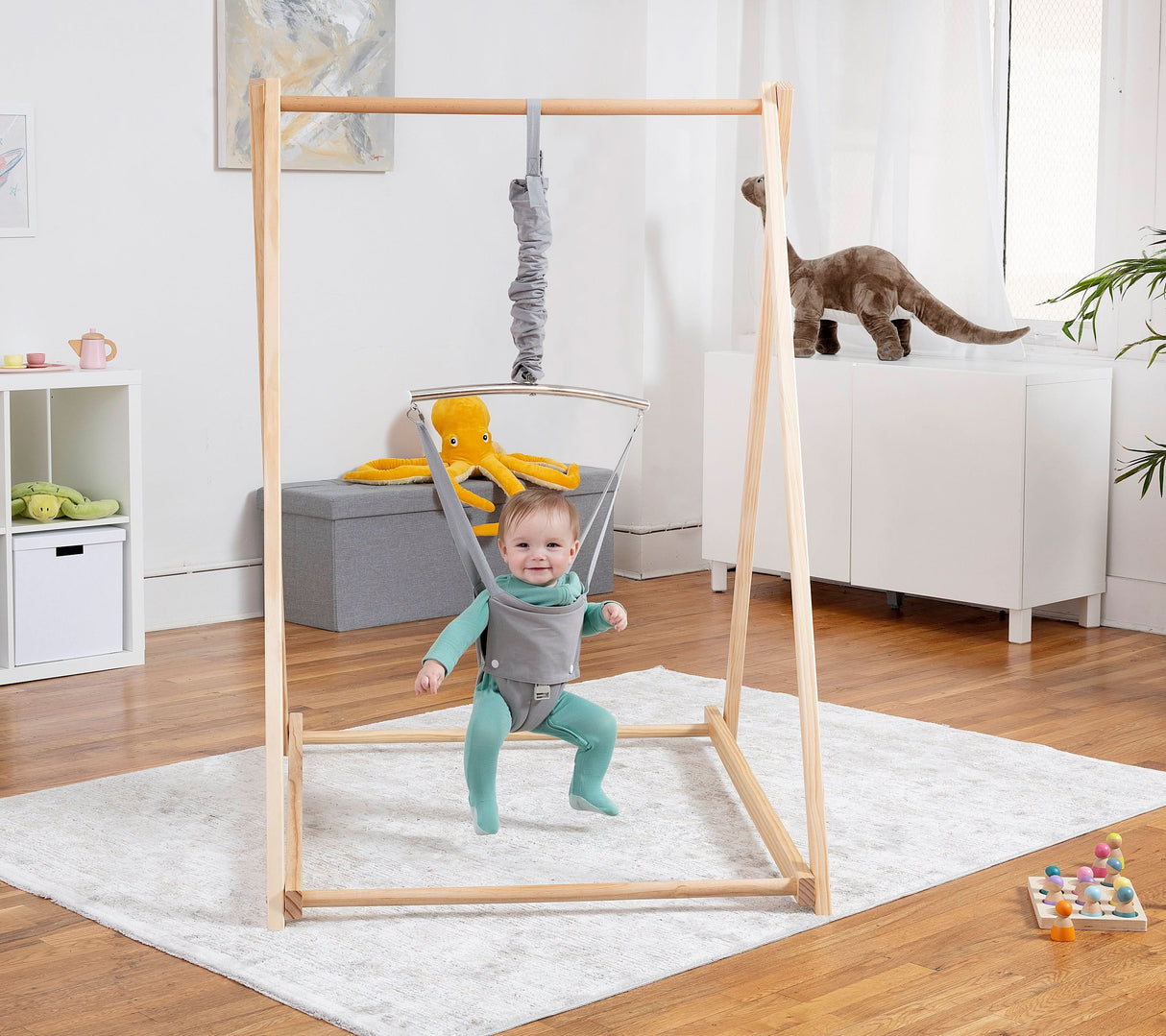 Tulip – Foldable Baby Bouncer - Beige-Indoor-Parc Decor