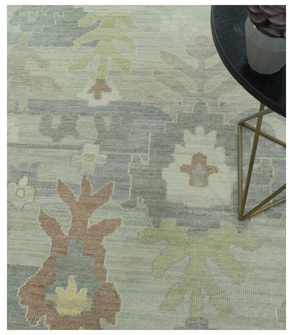 Tulu Distressed Modern Ikat Design Hand Knotted Custom Made wool rug