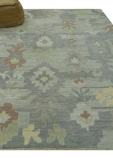 Tulu Distressed Modern Ikat Design Hand Knotted Custom Made wool rug