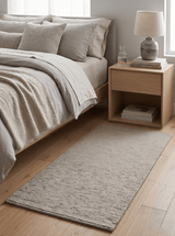 Tulu Modern Solid Beige Hand Knotted Wool Area Rug