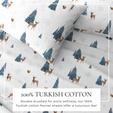 Turkish Cotton Christmas Flannel Sheet Set - Whittaker Collection
