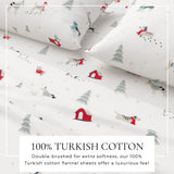 Turkish Cotton Christmas Flannel Sheet Set - Whittaker Collection