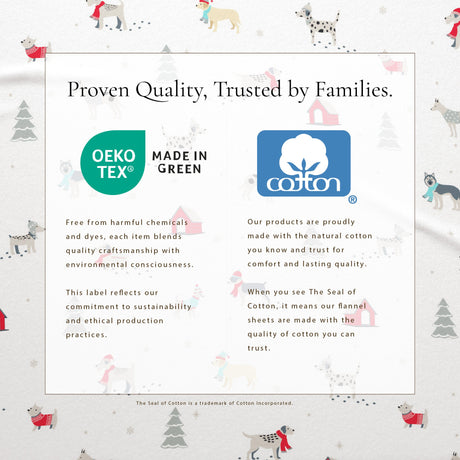 Turkish Cotton Christmas Flannel Sheet Set - Whittaker Collection