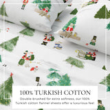 Turkish Cotton Christmas Flannel Sheet Set - Whittaker Collection
