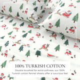 Turkish Cotton Christmas Flannel Sheet - Whittaker Collection