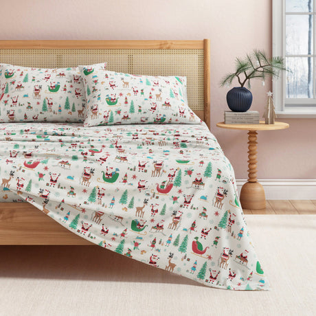 Turkish Cotton Christmas Flannel Sheet - Whittaker Collection