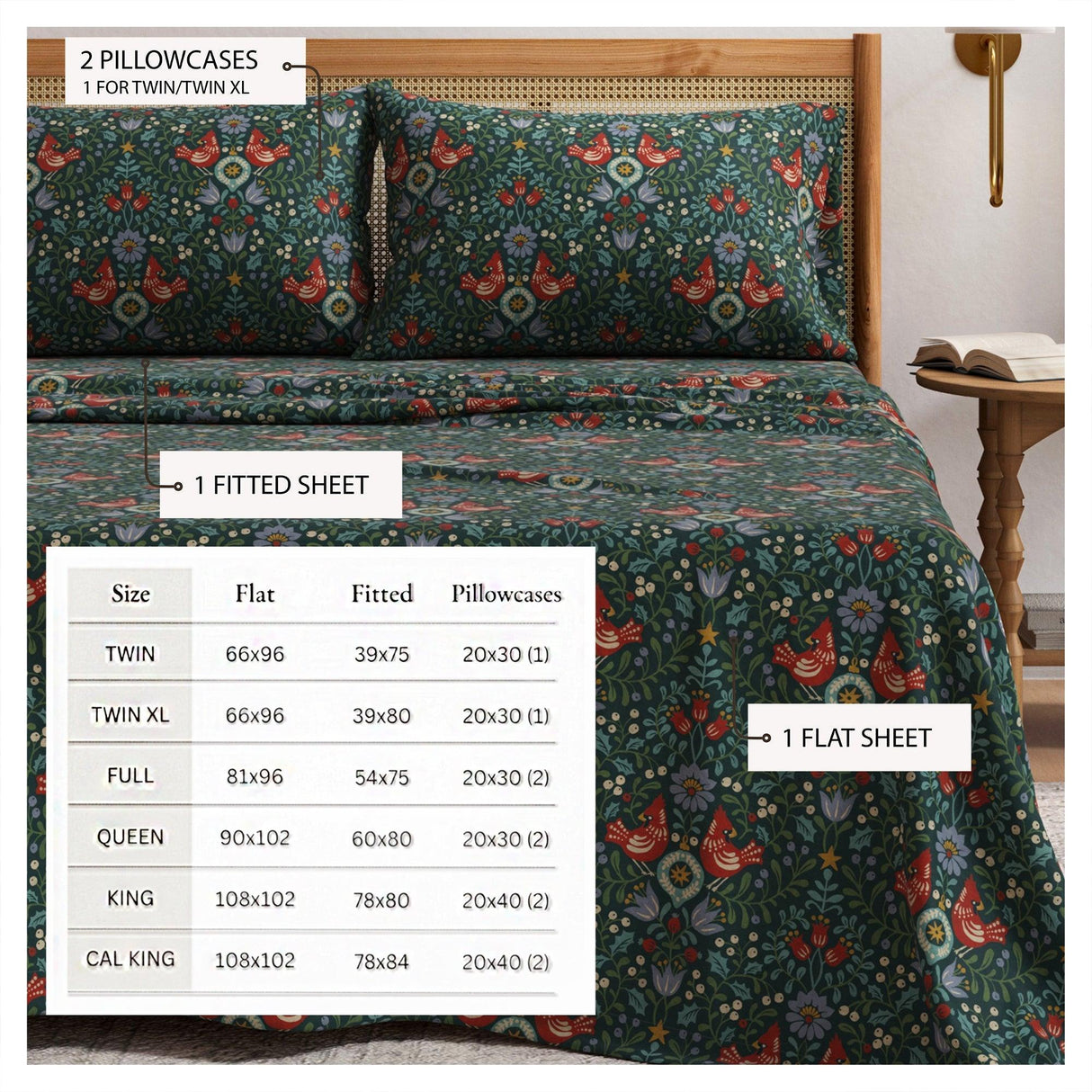 Turkish Cotton Flannel Sheet Set - Elevated Holiday Collection