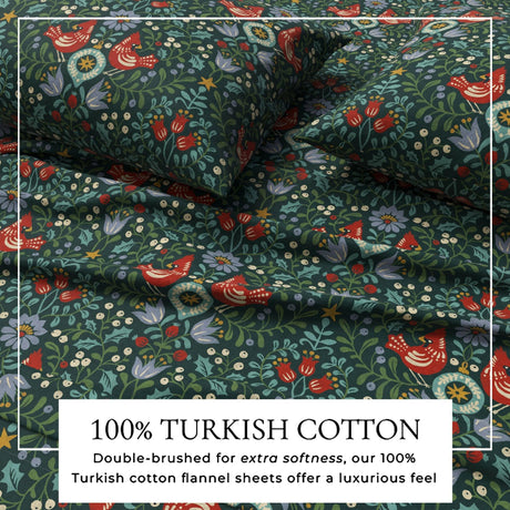 Turkish Cotton Flannel Sheet Set - Elevated Holiday Collection