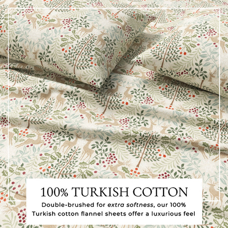 Turkish Cotton Flannel Sheet Set - Elevated Holiday Collection