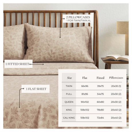 Turkish Cotton Flannel Sheet Set - Elevated Lodge Collection