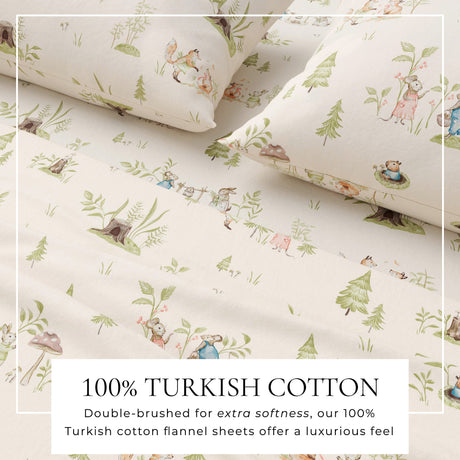 Turkish Cotton Flannel Sheet Set - Kids' Christmas Collection-Bed Sheets-Parc Decor