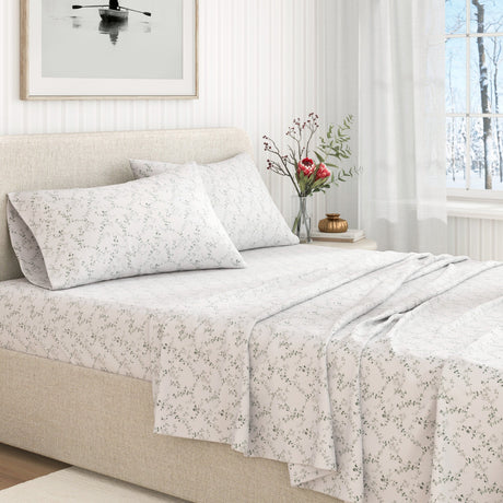 Turkish Cotton Flannel Sheet Set - Winter Floral Collection