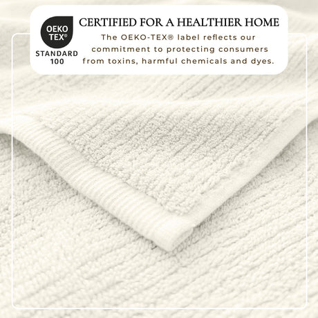 Turkish Cotton Ribbed 6-Piece Bath Towel Set - Georgiana Collection