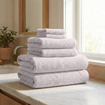Turkish Cotton Ribbed 6-Piece Bath Towel Set - Georgiana Collection