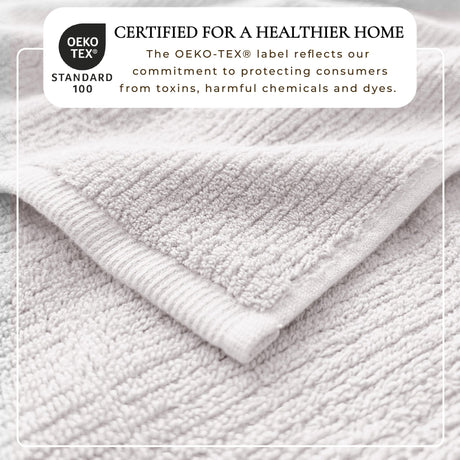 Turkish Cotton Ribbed 6-Piece Bath Towel Set - Georgiana Collection