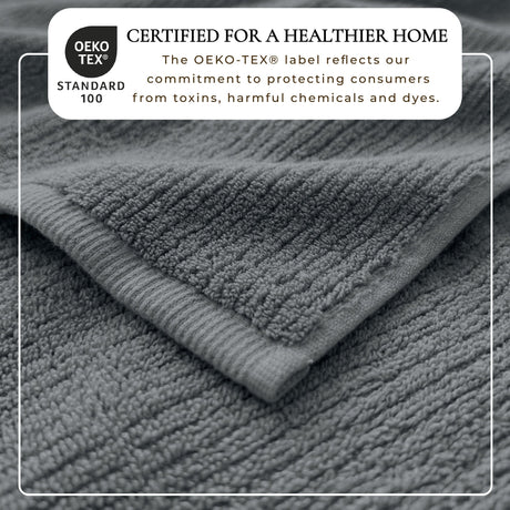 Turkish Cotton Ribbed 6-Piece Bath Towel Set - Georgiana Collection