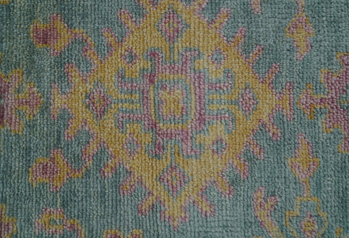Turkish Design Pink Hand Knotted 4x6 Wool Area Rug