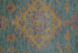 Turkish Design Pink Hand Knotted 4x6 Wool Area Rug