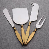 TWISTED URBAN GOLD CHEESE KNIFE 4 PC. SET-cheese knives-Parc Decor