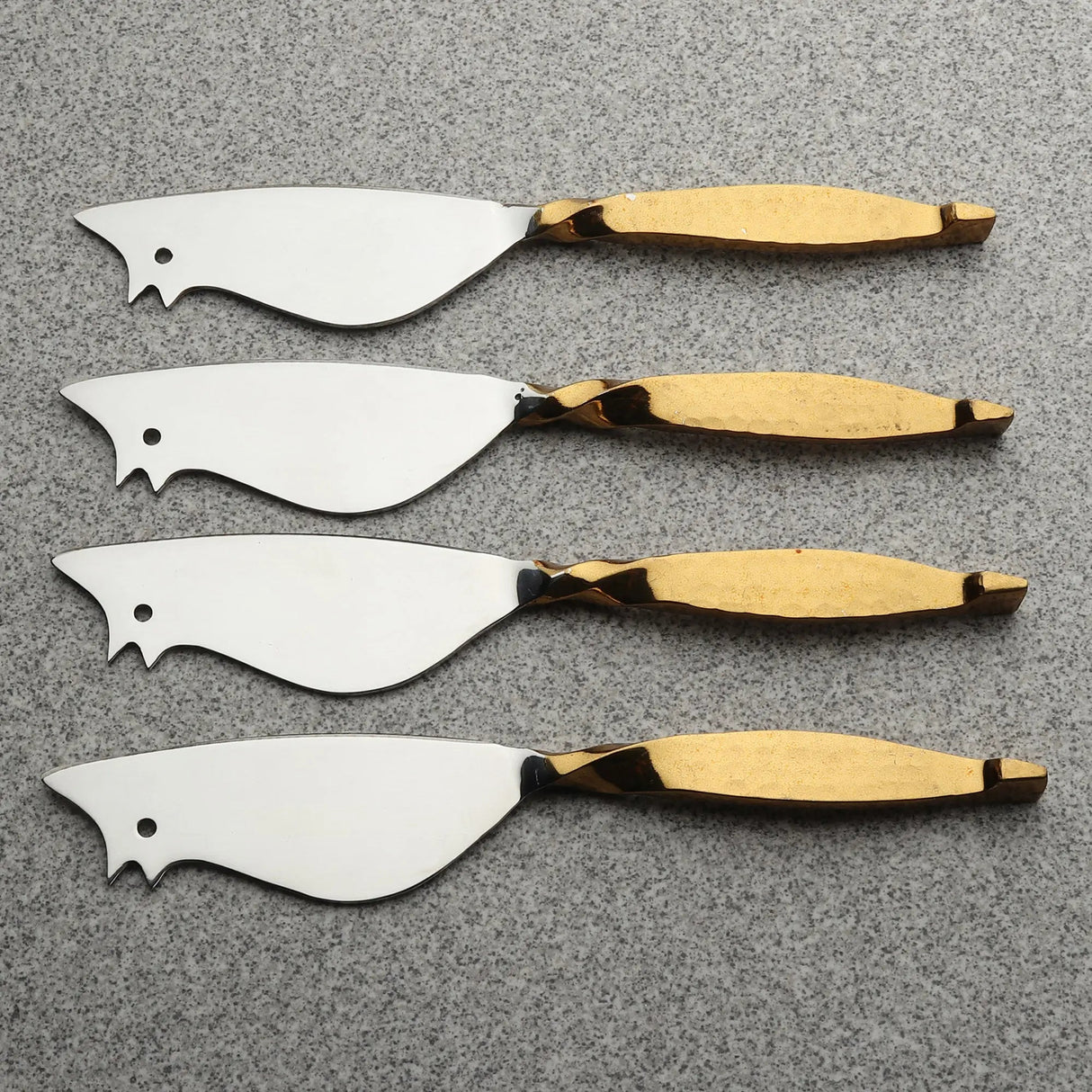 TWISTED URBAN RATONCITO CHEESE SPREADER/KNIFE 4 PC. SET-cheese knives-Parc Decor