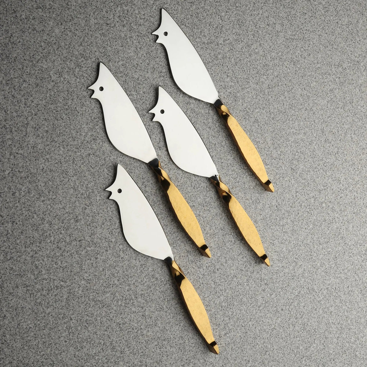 TWISTED URBAN RATONCITO CHEESE SPREADER/KNIFE 4 PC. SET-cheese knives-Parc Decor