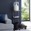 Two-Tier Display & Storage Shelf (31.5" H) - Steel + Wood