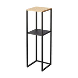 Two-Tier Display & Storage Shelf (31.5" H) - Steel + Wood