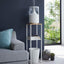 Two-Tier Display & Storage Shelf (31.5" H) - Steel + Wood