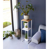 Two-Tier Display & Storage Shelf (31.5" H) - Steel + Wood