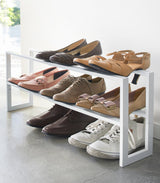 Two-Tier Expandable Shoe Rack (11.8" H) - Steel