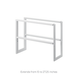 Two-Tier Expandable Shoe Rack (11.8" H) - Steel
