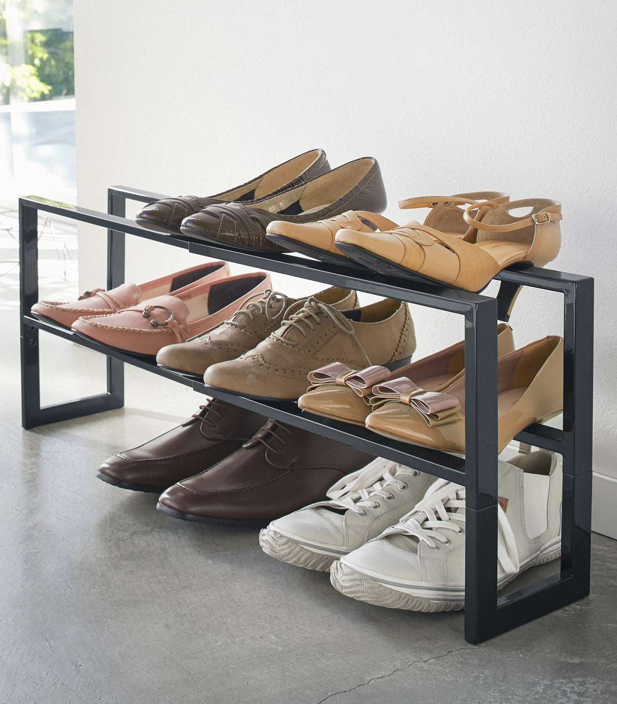 Two-Tier Expandable Shoe Rack (11.8" H) - Steel