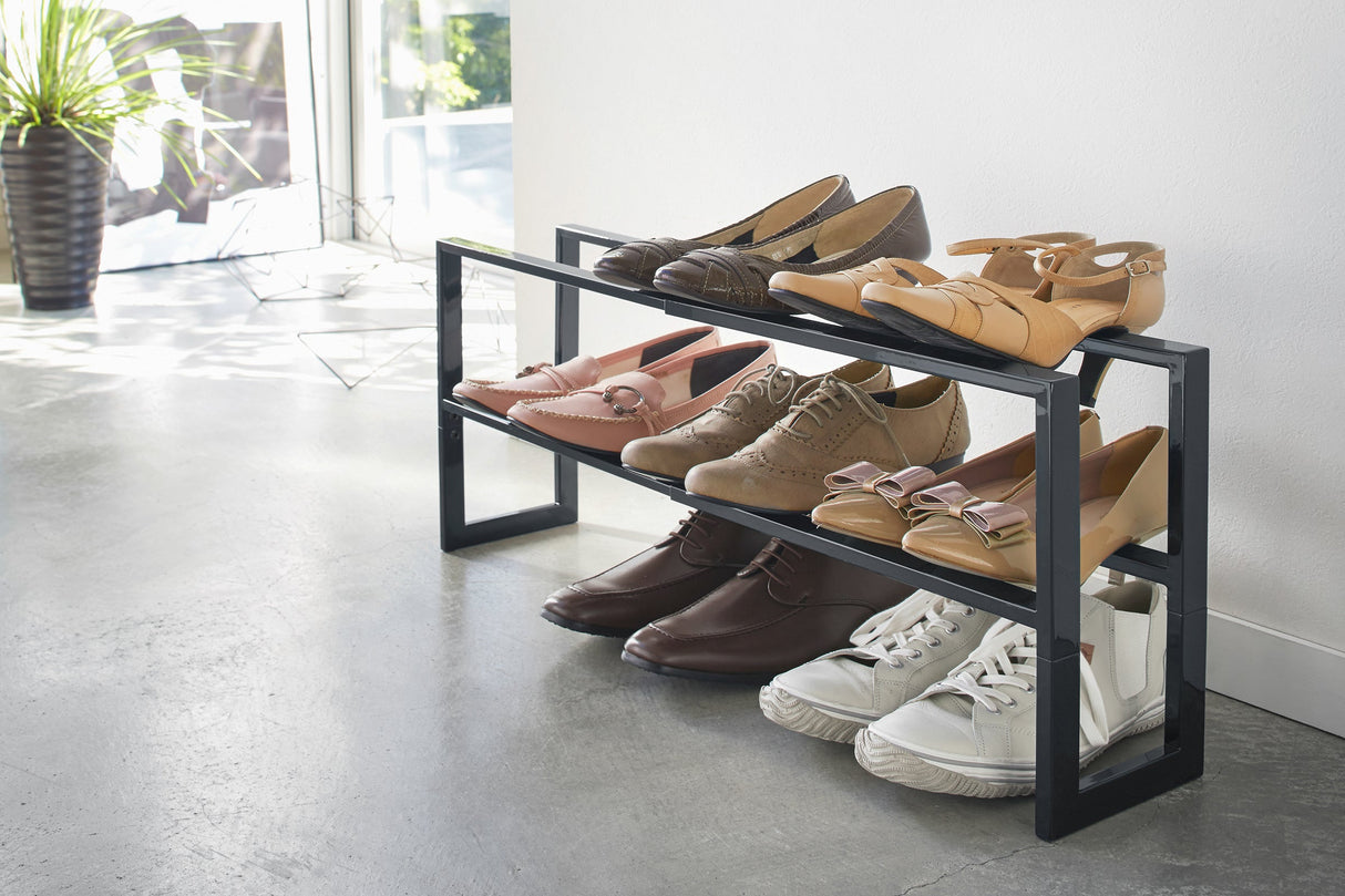 Two-Tier Expandable Shoe Rack (11.8" H) - Steel