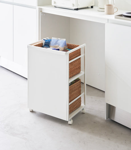 Two-Tier Hideaway Storage Cart (24" H) - Steel